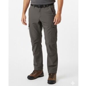 Eddie Bauer Convertible Cargo Pants Men's XL 32 Zip Off Gray Hiking